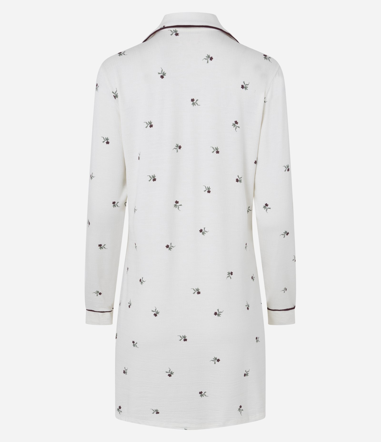 Camisola Americana com Estampa de Florzinhas Branco 3