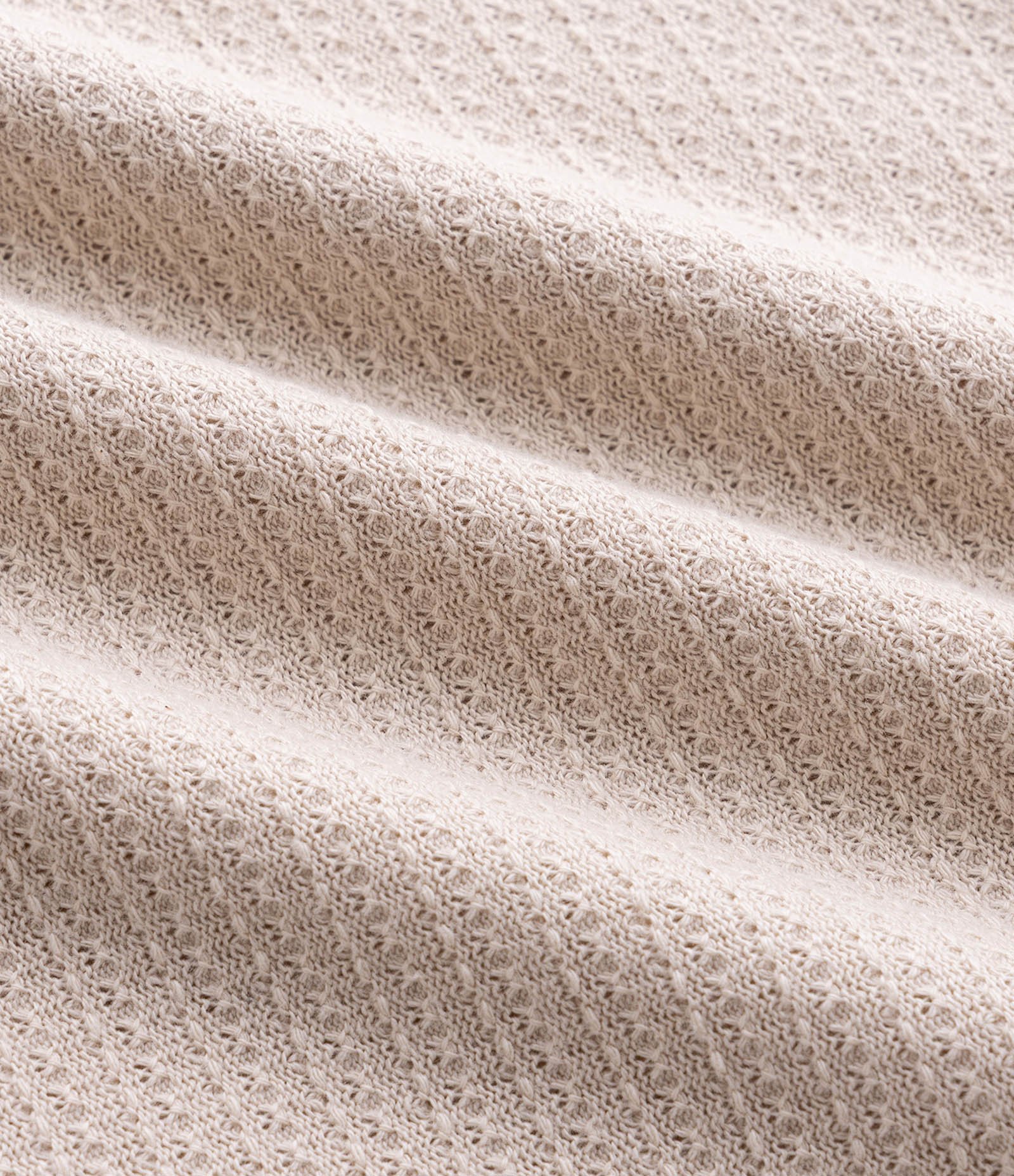 Camisa Polo Regular em Jacquard Texturizada Bege 7