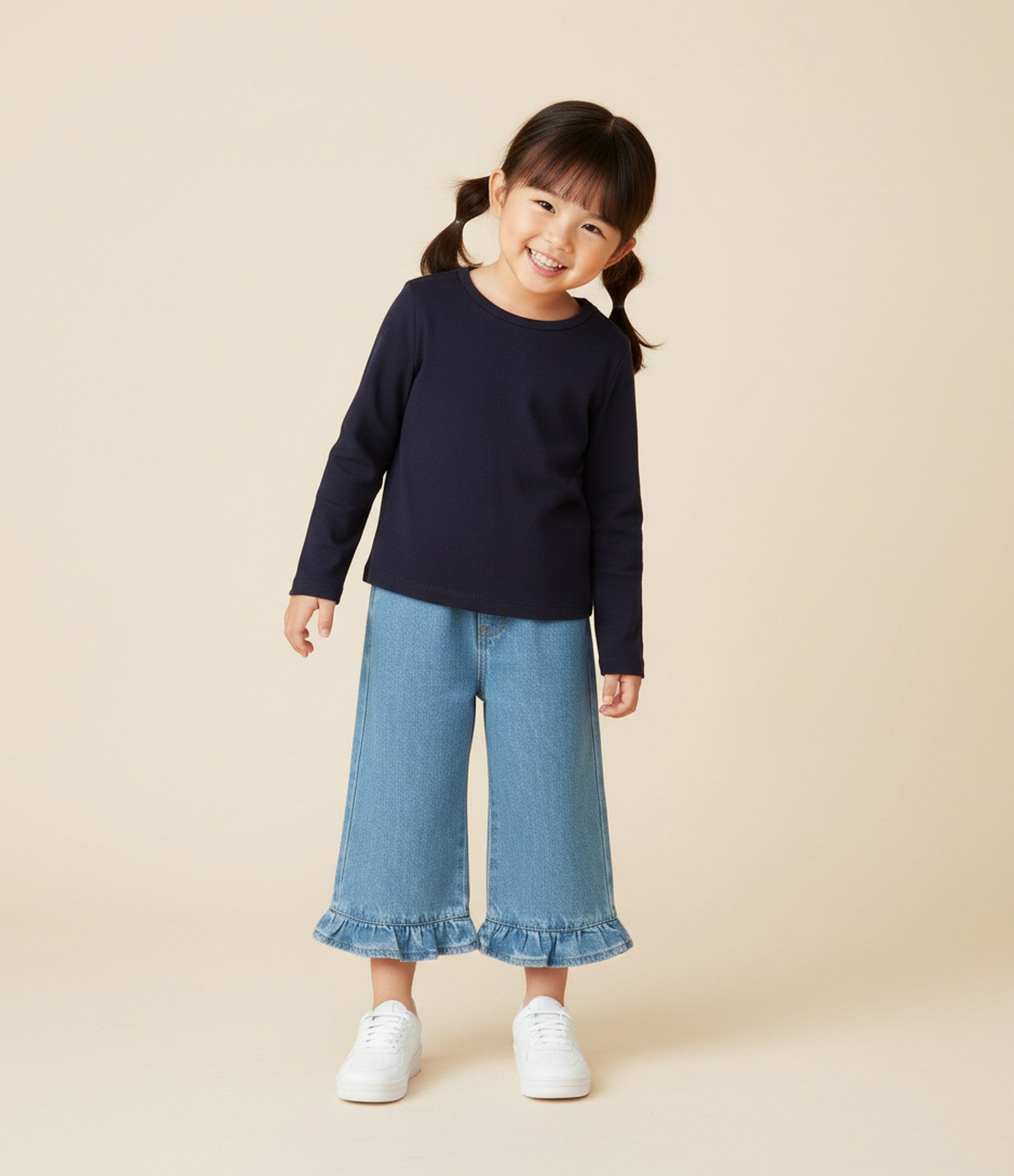 Blusa Infantil Básica em Cotton - Tam 1 a 5 anos Azul Escuro 1