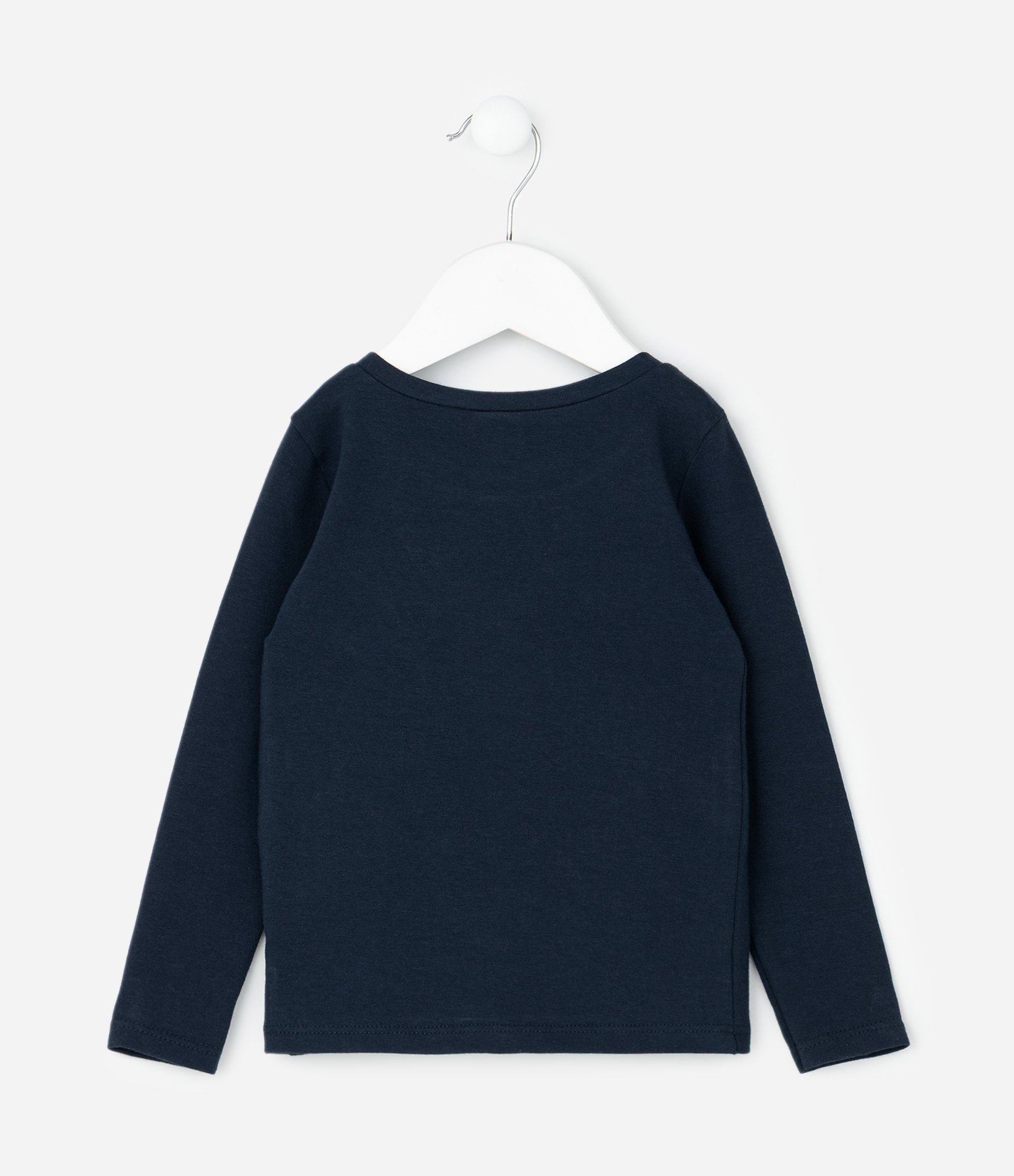 Blusa Infantil Básica em Cotton - Tam 1 a 5 anos Azul Escuro 3