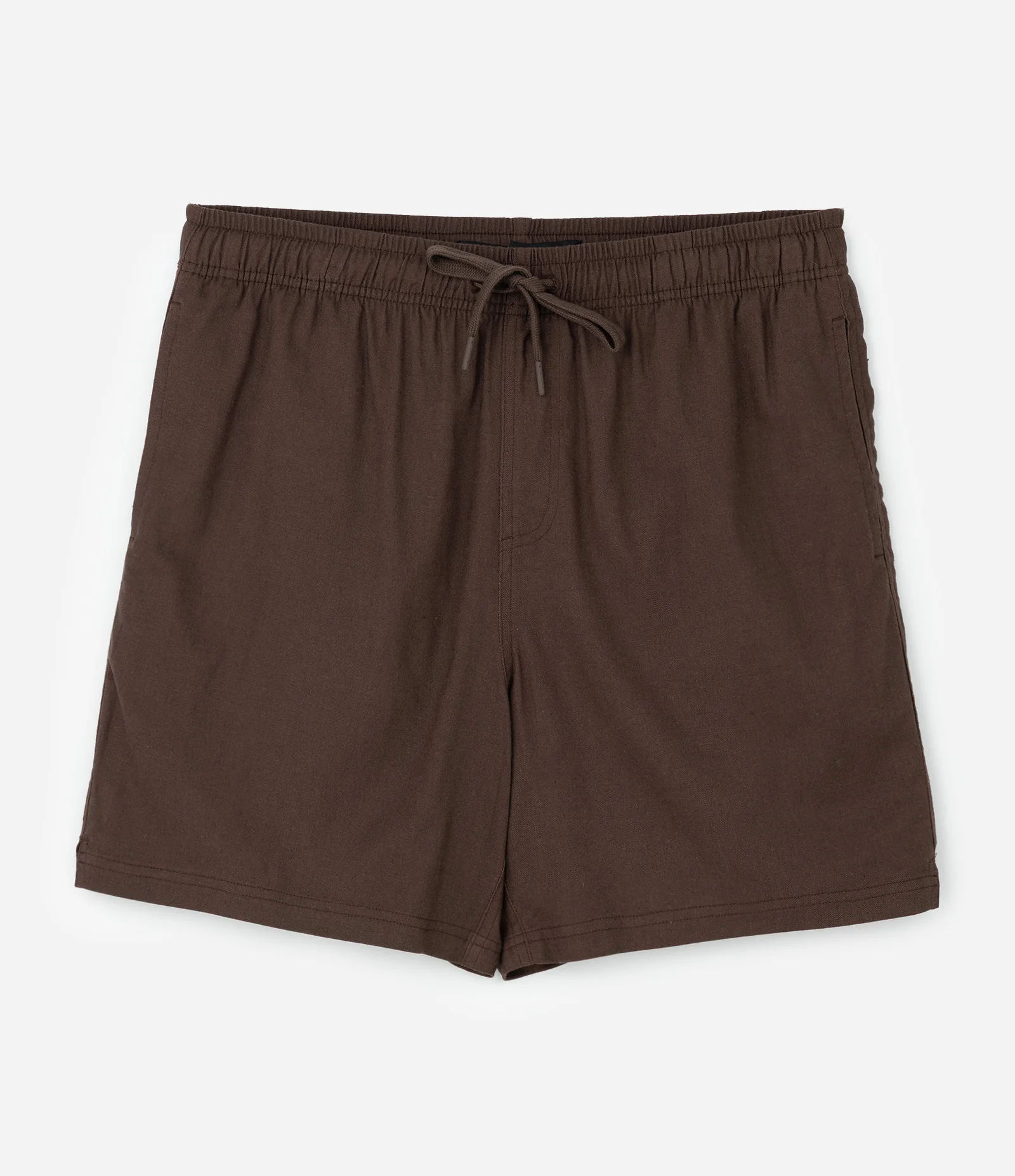 Bermuda com Cós Elástico e Bolsos Marrom 5