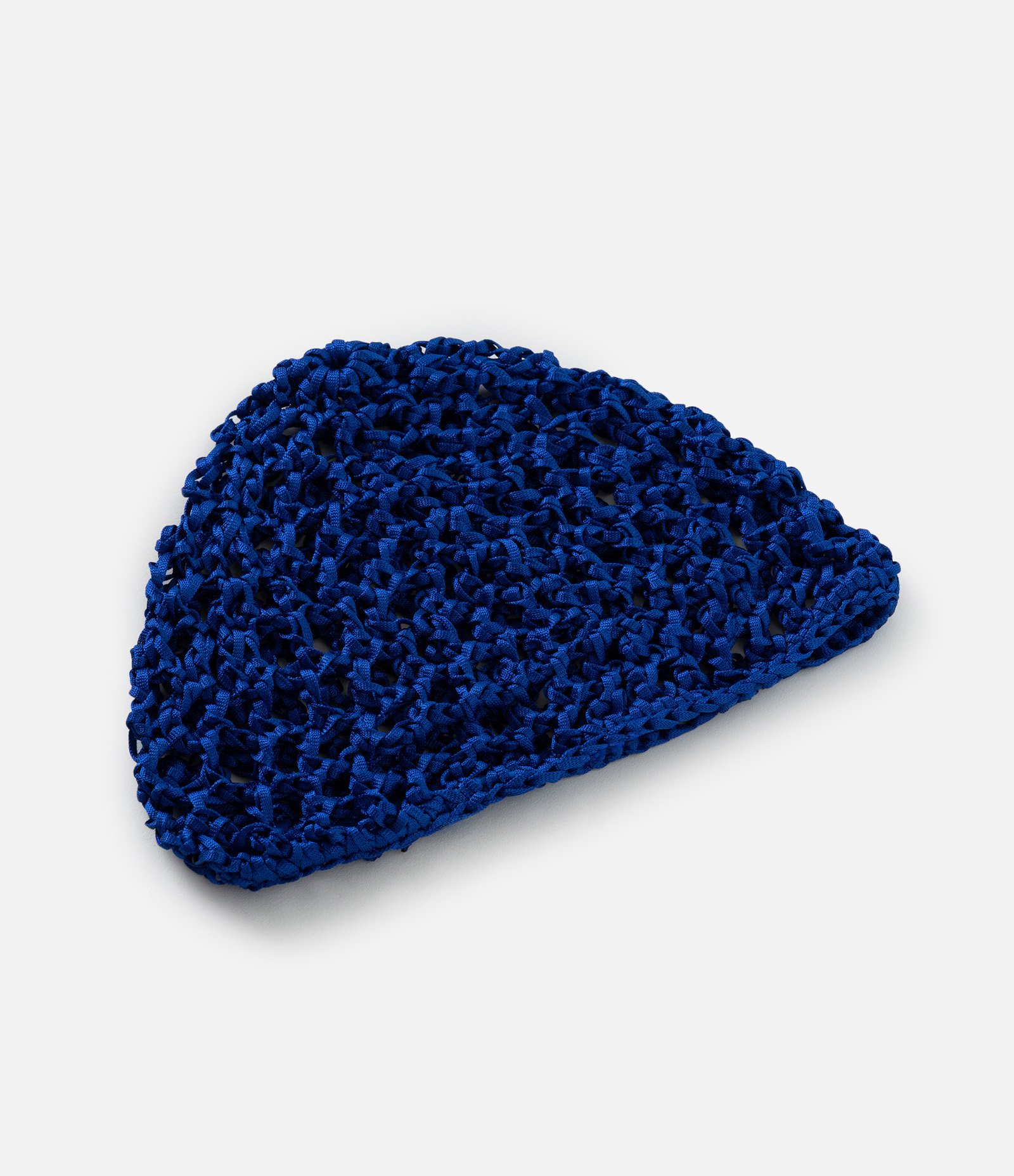 Touca em Crochê Liso Azul 2