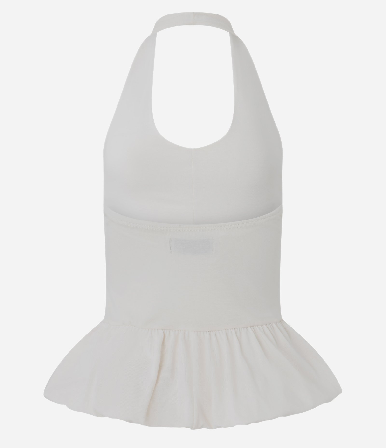 Blusa Frente Única em Algodão com Barra Peplum Off White 2