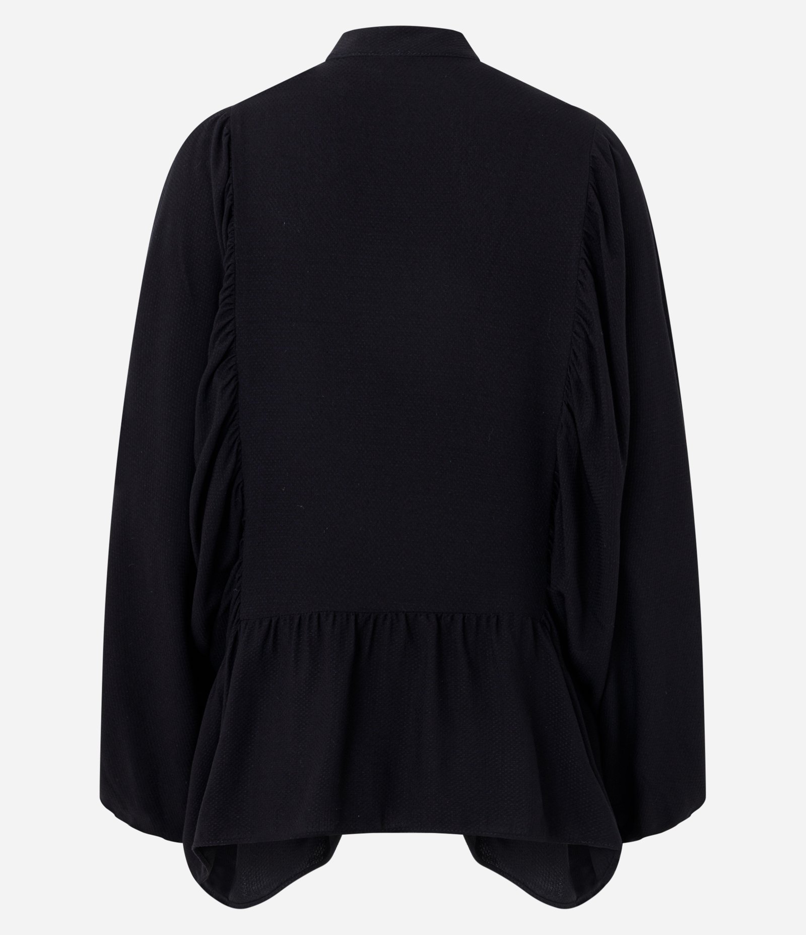 Blusa em Viscose com Manga Morcego e Amarração no Decote Preto 7