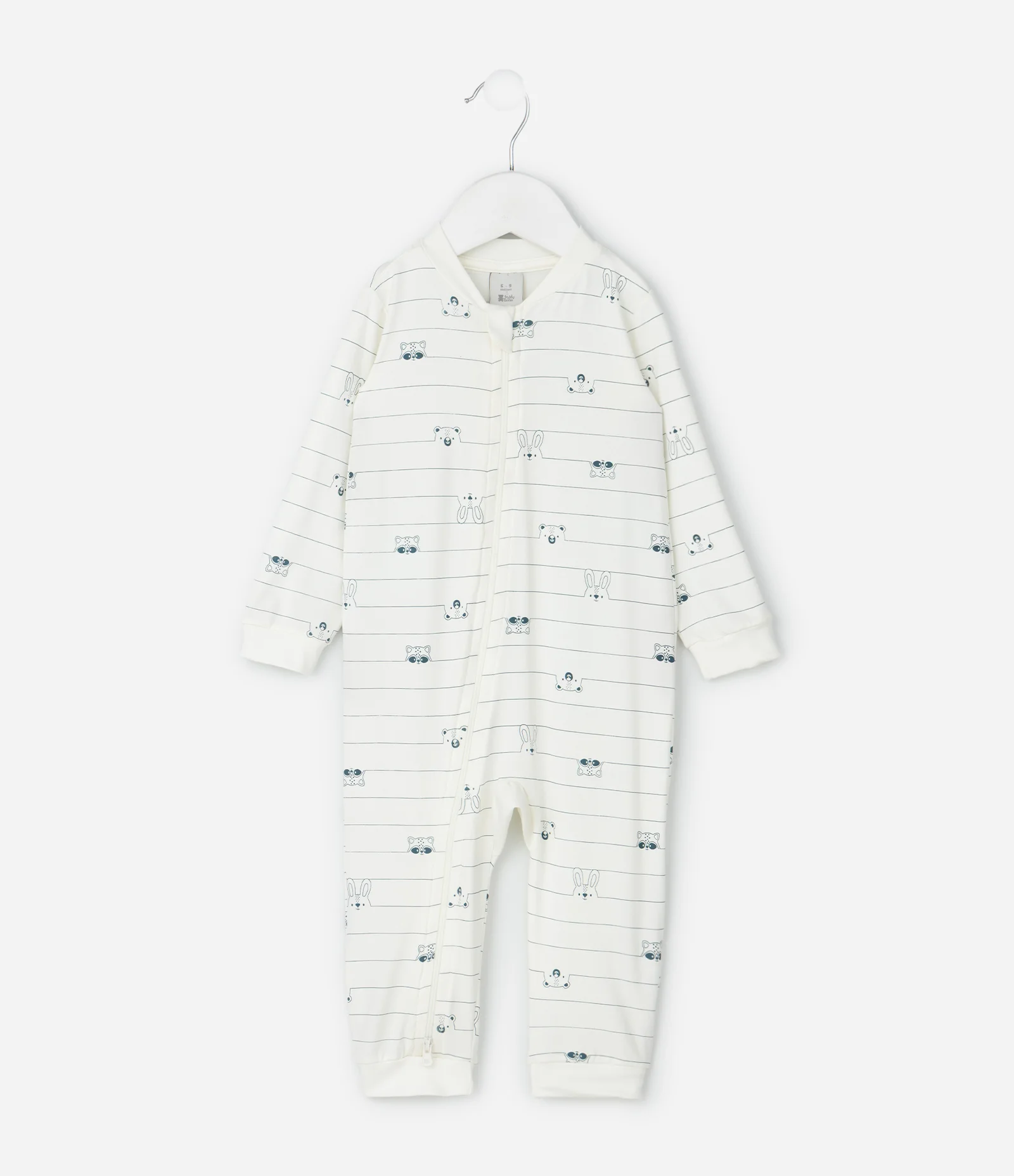 Macacão Térmico Infantil com Zíper Frontal - Tam 0 a 18 Meses Branco 2