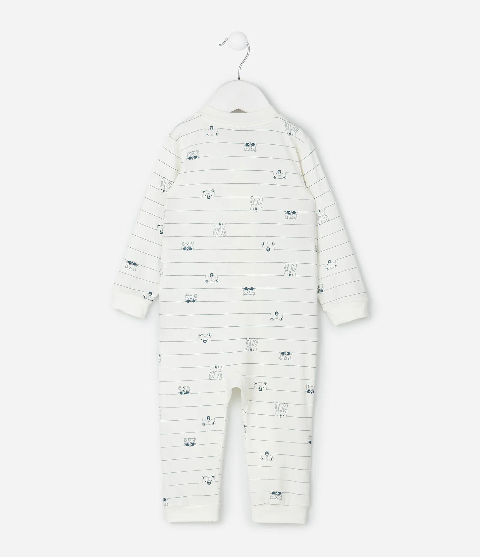 Macacão Térmico Infantil com Zíper Frontal - Tam 0 a 18 Meses Branco 3