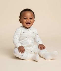 Macacão Térmico Infantil com Zíper Frontal - Tam 0 a 18 Meses