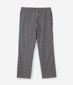 Calça de Pijama em Tricoline Xadrez