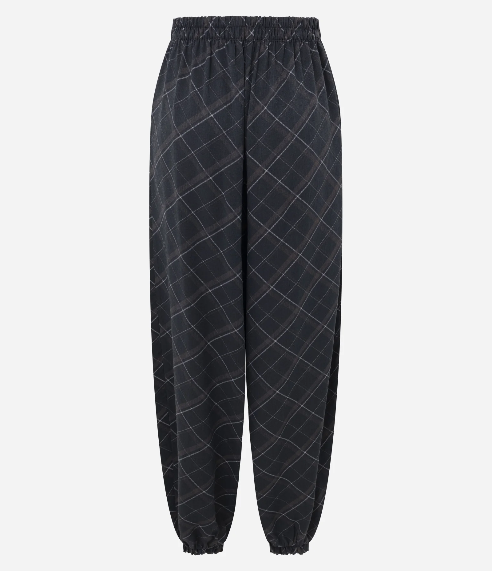 Calça Aladim Xadrez em Viscose Preto 2