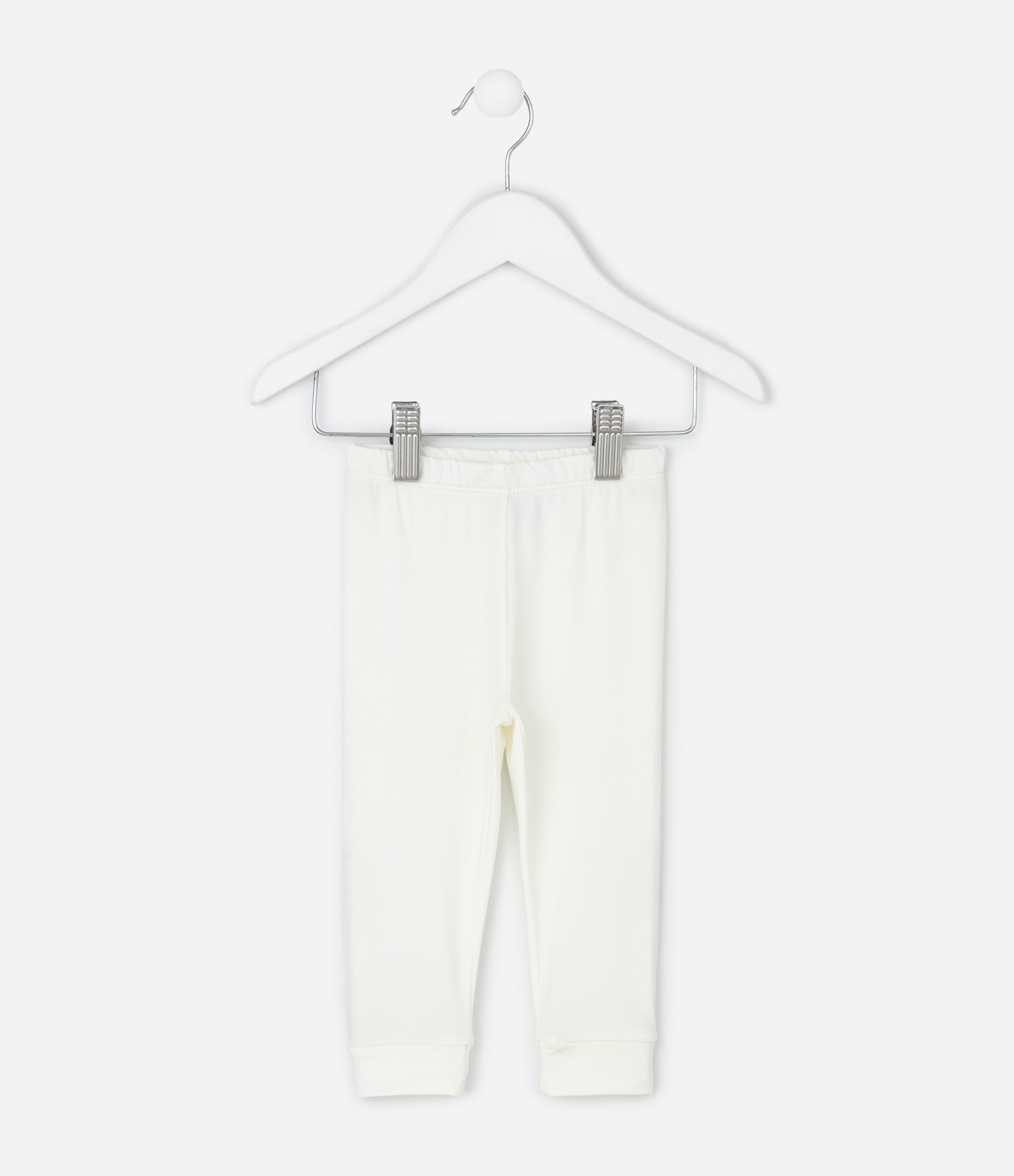 Calça Infantil Térmica em Malha com Cós Elástico – Tam 0 a 18 Meses Off White 1