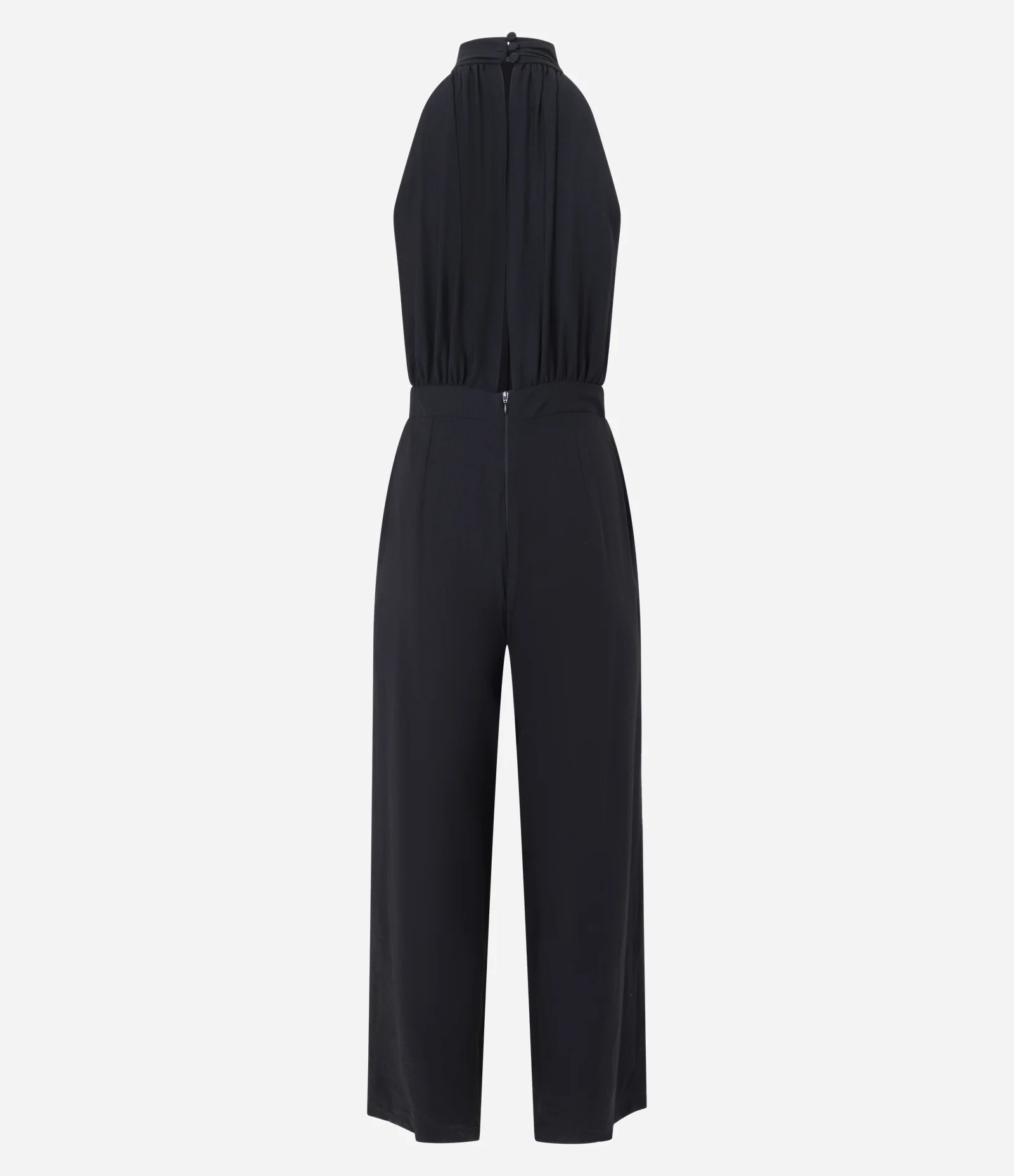 Macacão Halter Longo em Viscose Preto 6