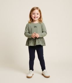 Calça Legging Infantil em Malha Térmica - Tam 1 a 5 Anos