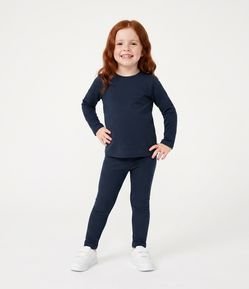 Blusa Infantil Térmica com Bordado de Coração - Tam 1 a 5 Anos