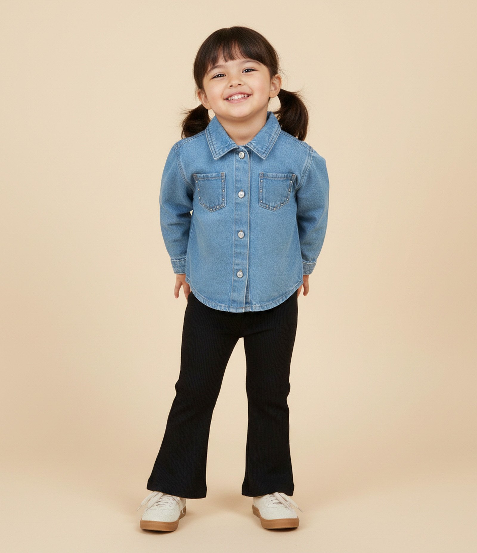 Jaqueta Infantil em Jeans Texturizado com Bolsos – Tam 1 a 6 Anos Azul 1
