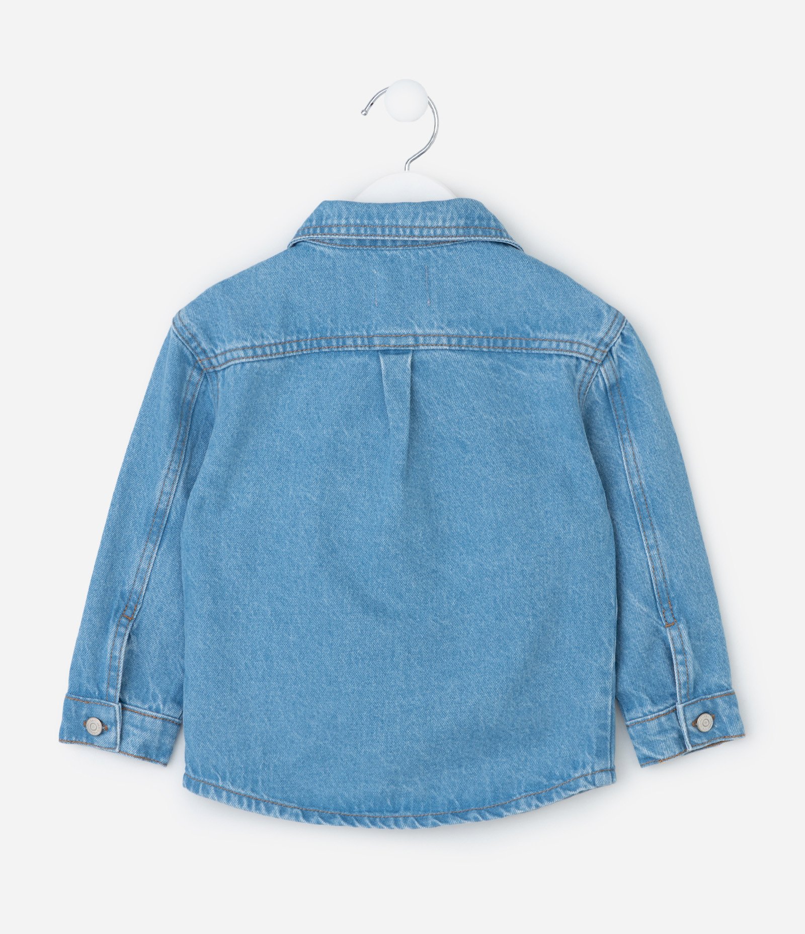 Jaqueta Infantil em Jeans Texturizado com Bolsos – Tam 1 a 6 Anos Azul 4