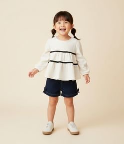 Blusa Batinha Infantil  com Sianinha – Tam 1 a 5/6 Anos