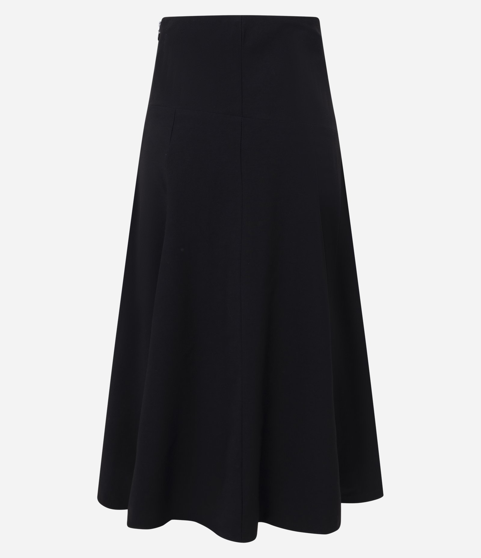 Saia Longa com Recortes e Cós Estruturado Preto 2