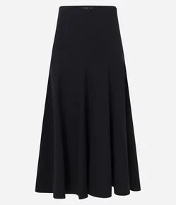 Saia Longa com Recortes e Cós Estruturado