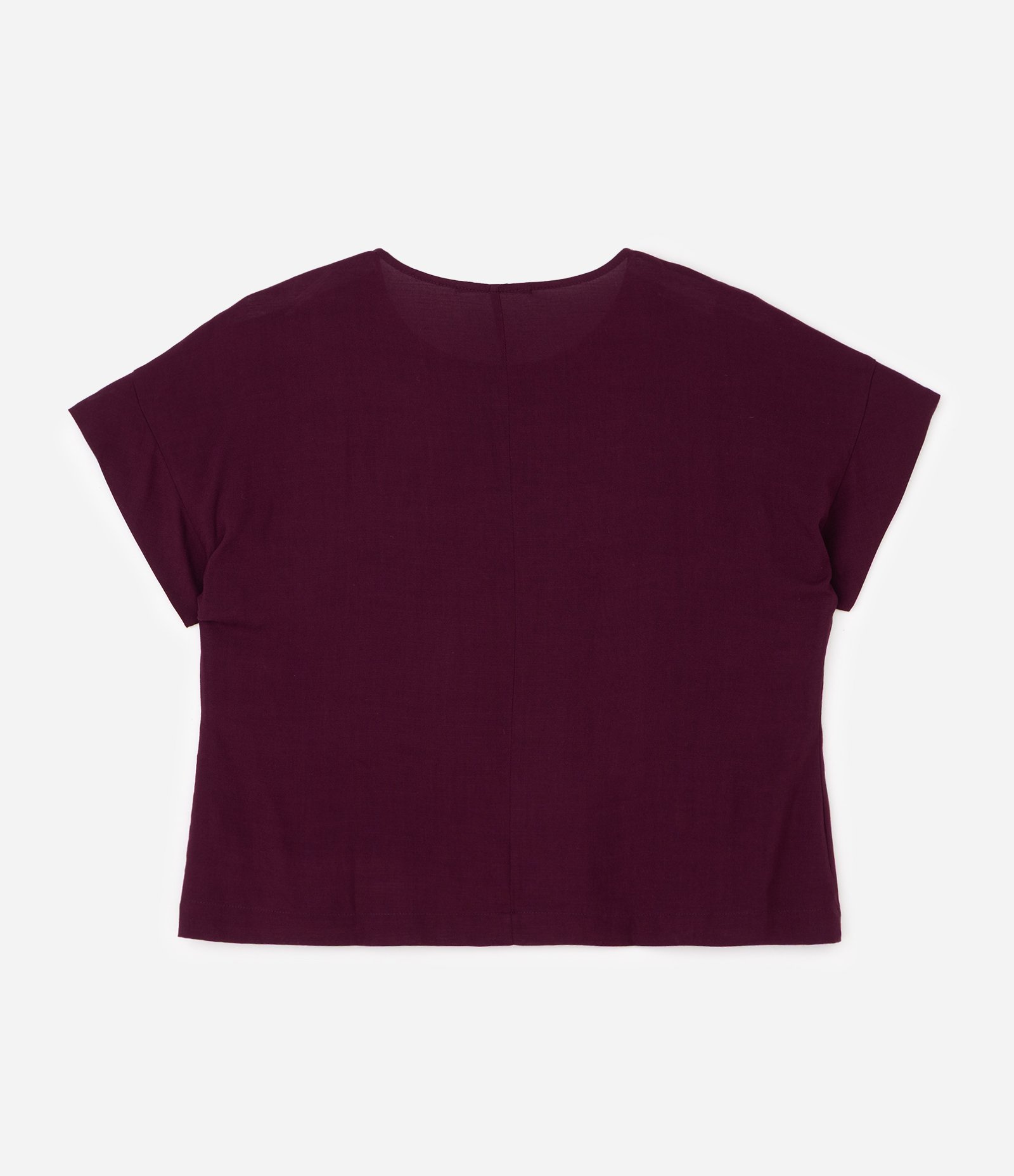 Blusa Básica em Viscose Manga Curta Curve & Plus Size Marrom 6
