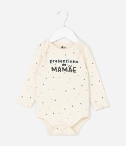 Body Infantil com Lettering Presentinho da Mamãe – Tam RN a 18 Meses
