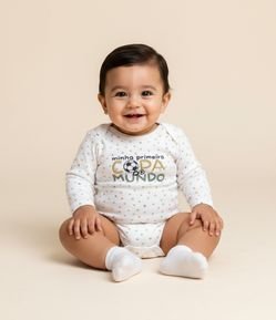 Body Infantil Esportivo Com Estampa Copa Do Mundo – Tam RN a 18 Meses