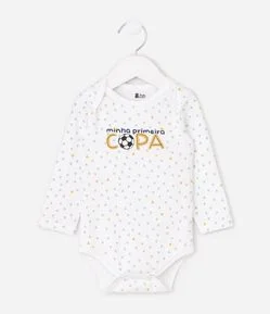 Body Infantil Esportivo Com Estampa Copa Do Mundo – Tam RN a 18 Meses