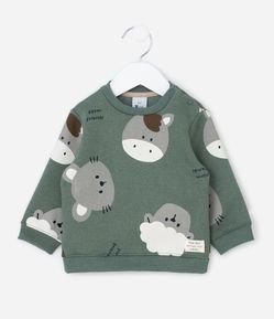 Casaco Infantil com Estampa de Animais – Tam 0 a 18 Meses