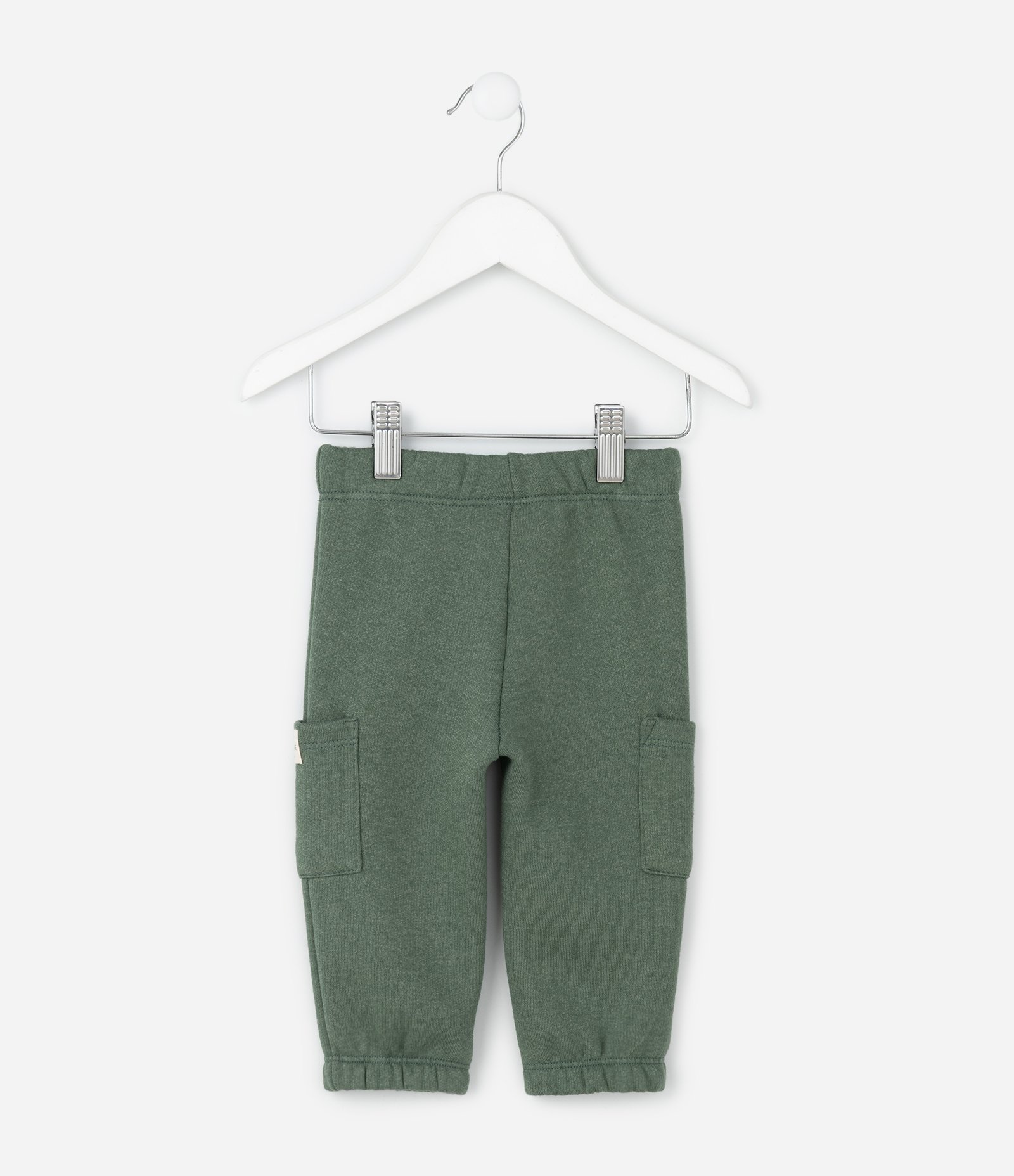 Calça Infantil de Moletom com Felpa - Tam 0 a 18 Meses Verde 2