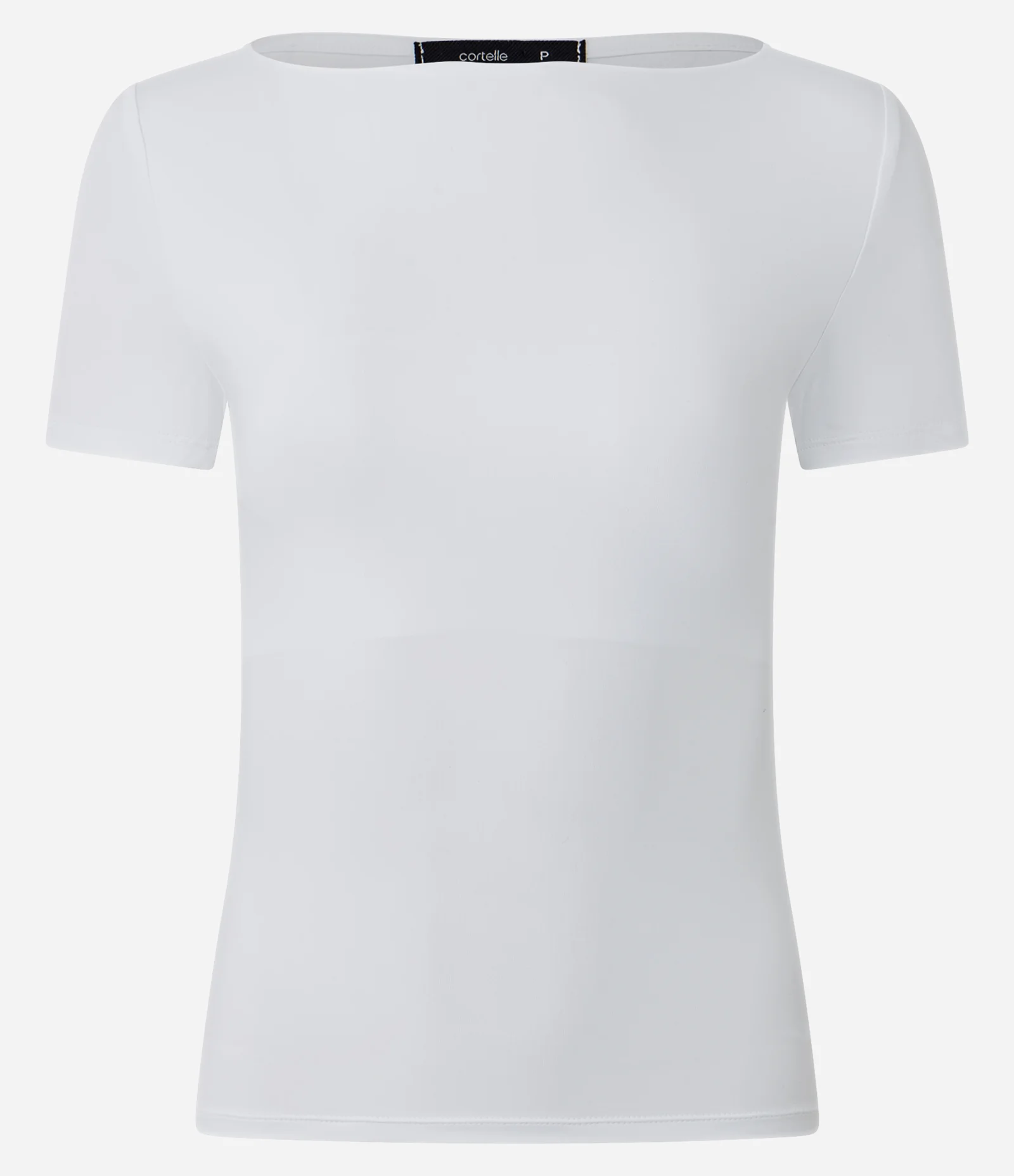 Blusa Regular em Microfibra com Gola Canoa Branco 1