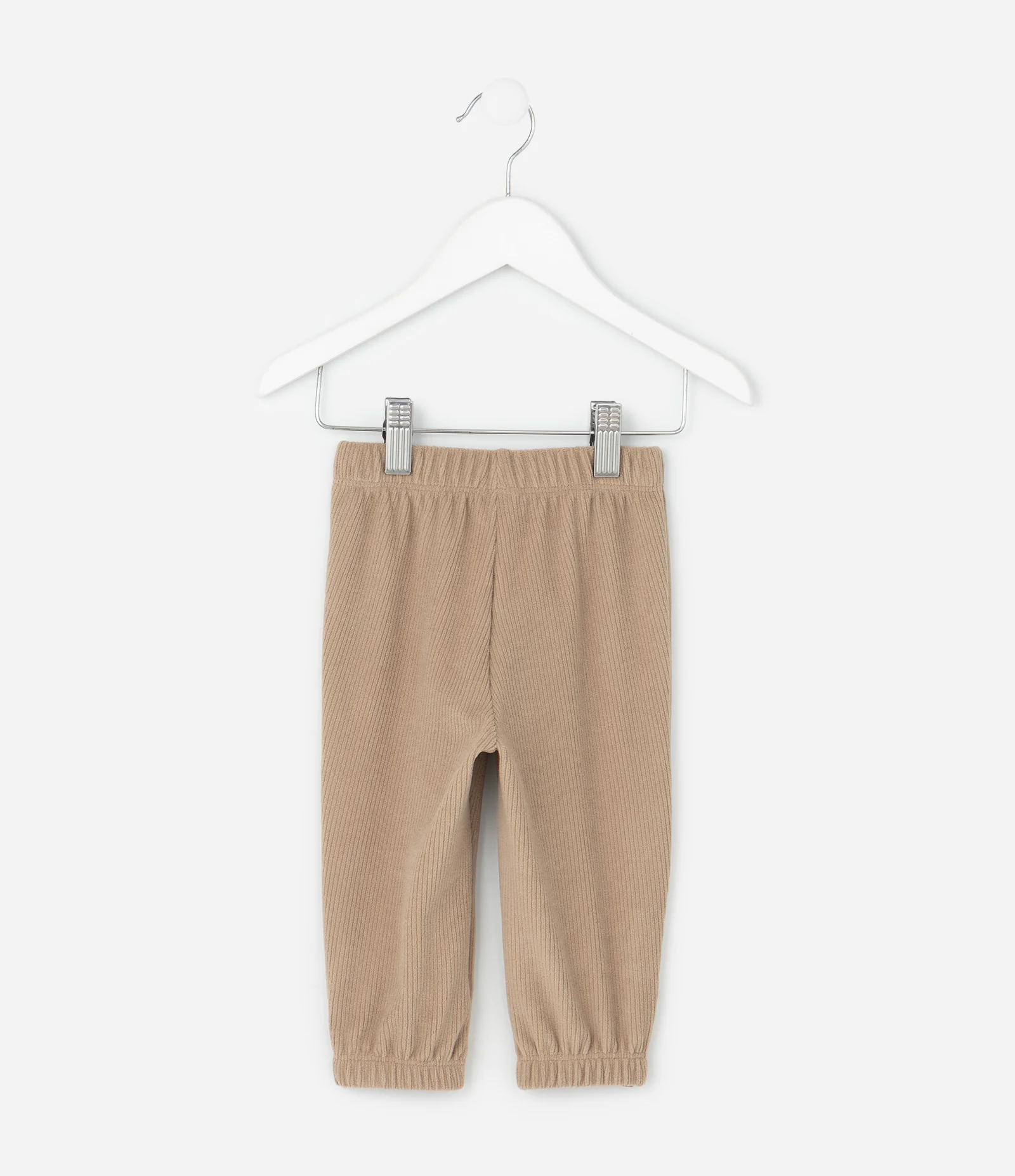 Calça Infantil Canelada Conforto – Tam 0 a 18 Meses Bege 2