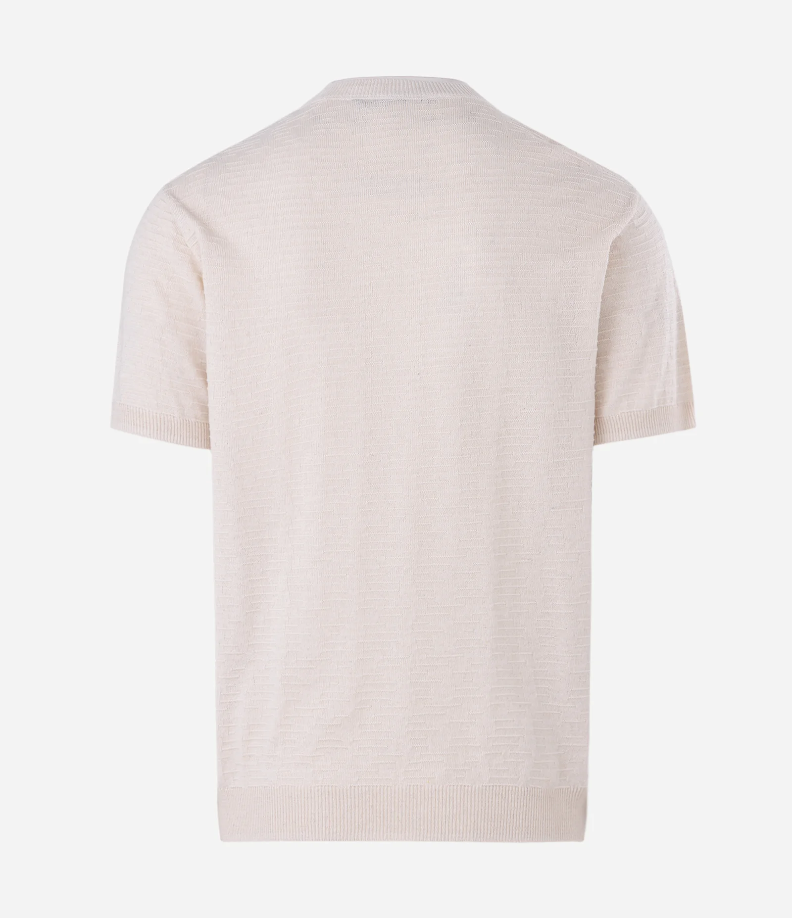 Camiseta Tricô Micronervura Manga Curta Off White 4