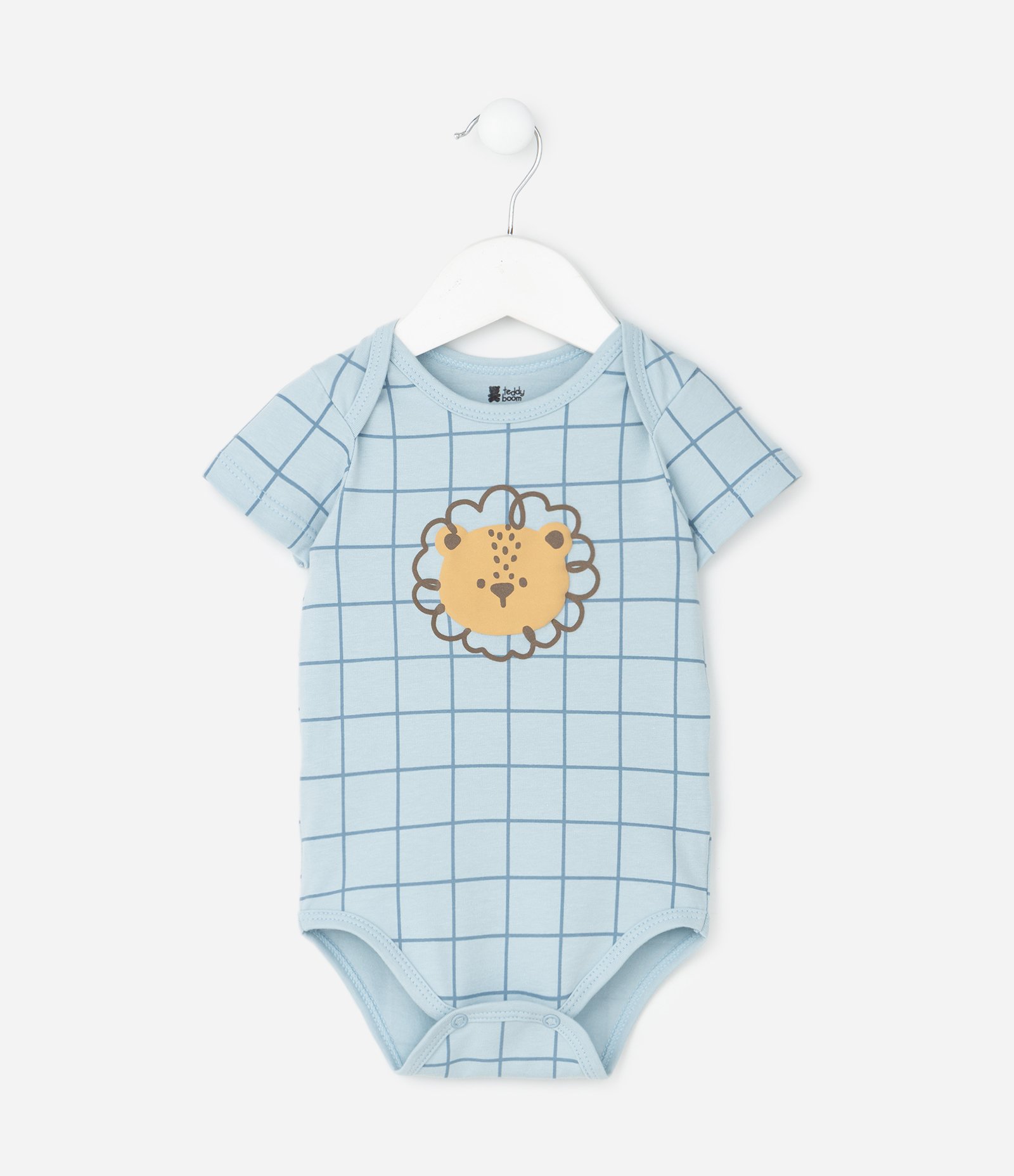 Body Infantil com Estampa Leão – Tam 0 a 18 Meses Azul Claro 2