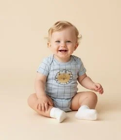 Body Infantil com Estampa Leão – Tam 0 a 18 Meses