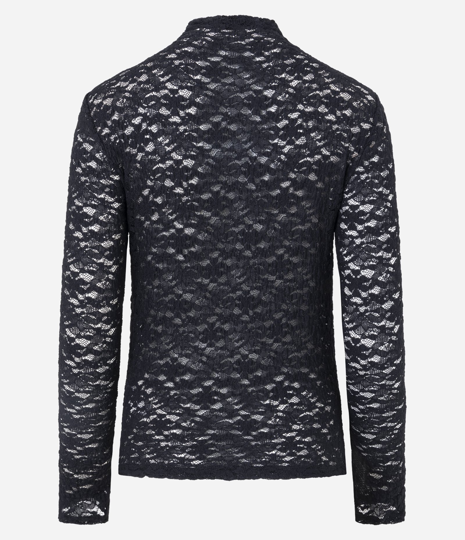 Blusa Justinha em Renda com Manga Longa Preto 7