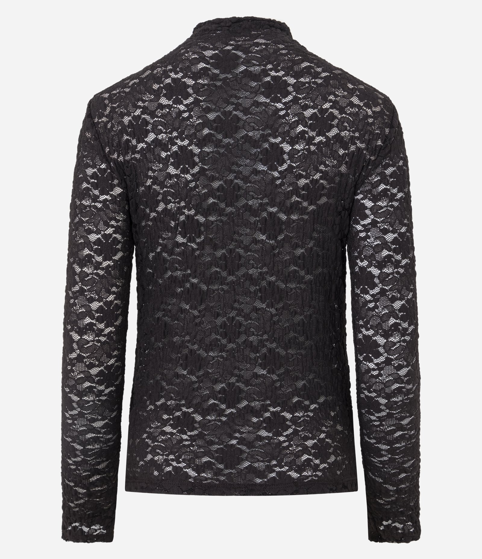 Blusa Justinha em Renda com Manga Longa Marrom 7