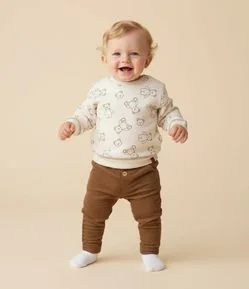 Casaco Infantil com Estampa de Ursinhos – Tam 0 a 18 Meses