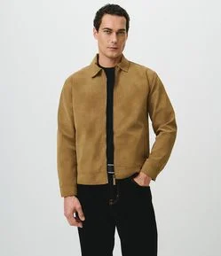 Jaqueta Harrington em Suede