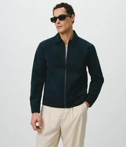 Jaqueta Harrington em Suede