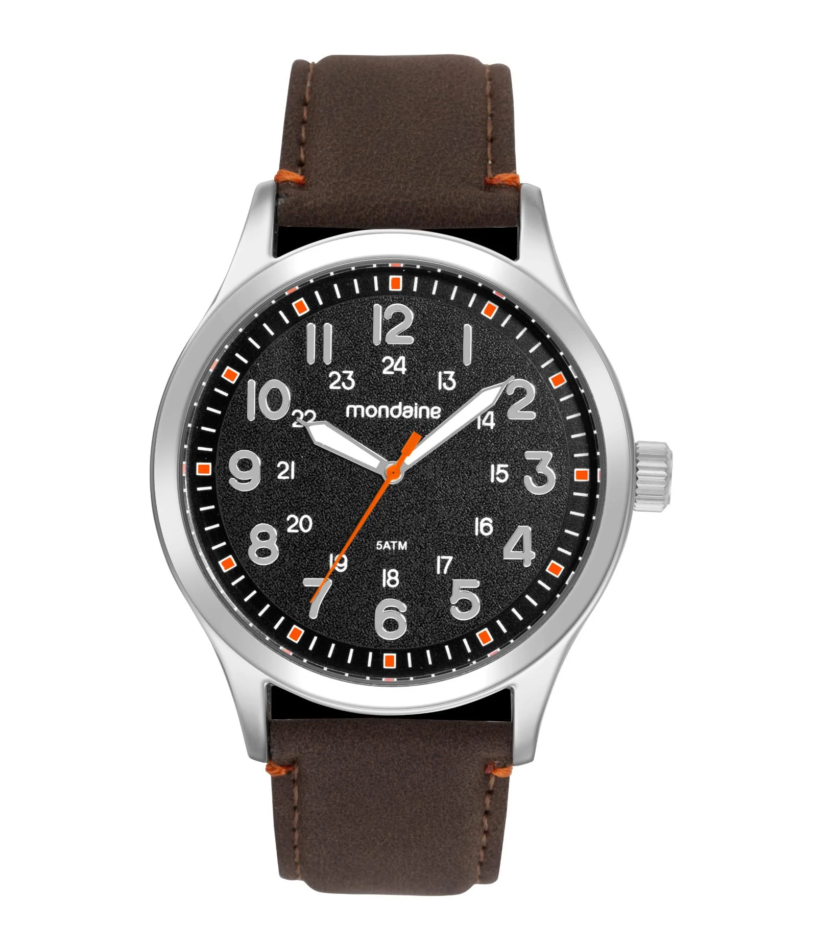 Relógio Analógico Mondaine Metal e Couro Sintético 99827G0MVNH2     Marrom 1