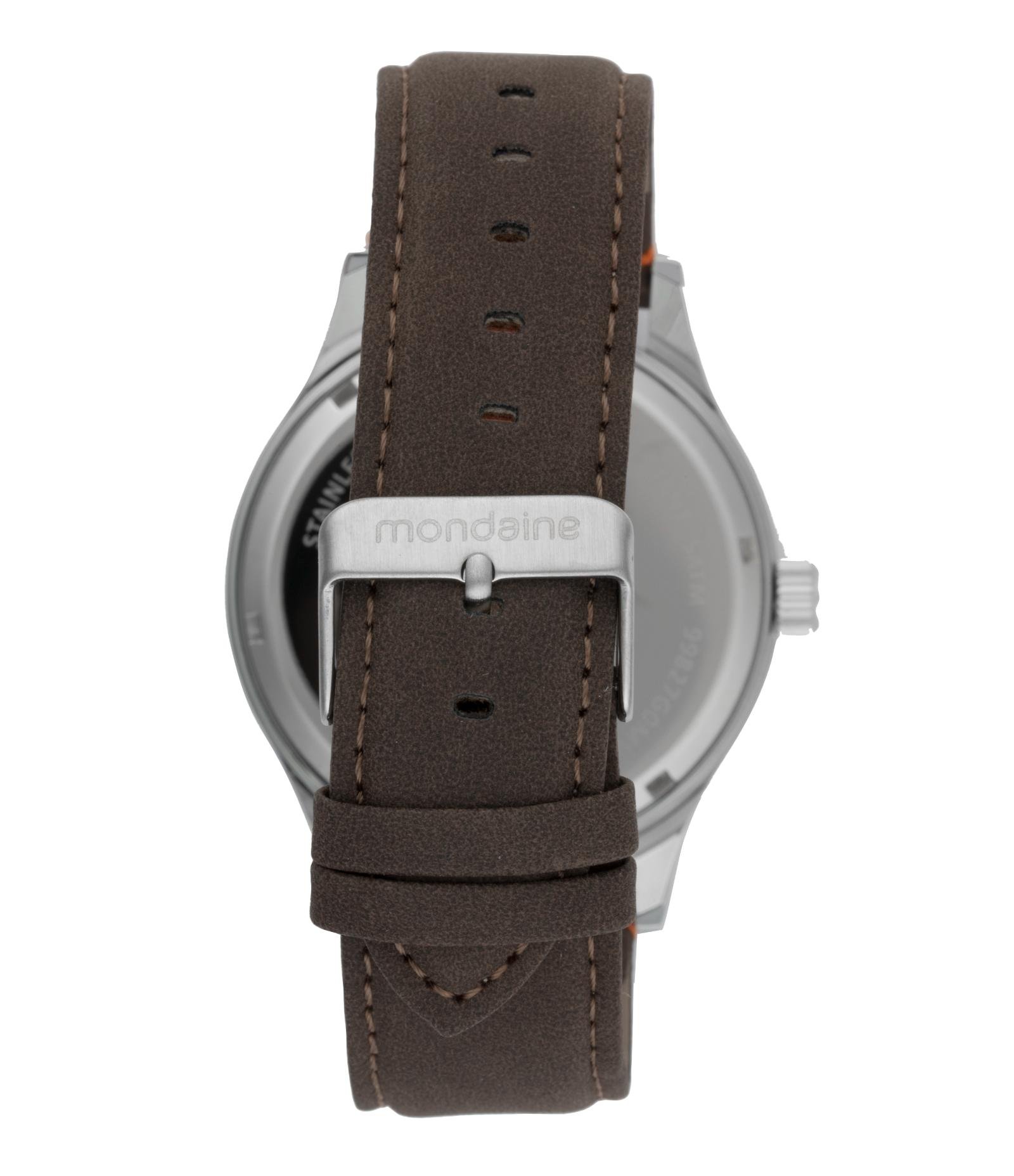 Relógio Analógico Mondaine Metal e Couro Sintético 99827G0MVNH2     Marrom 4