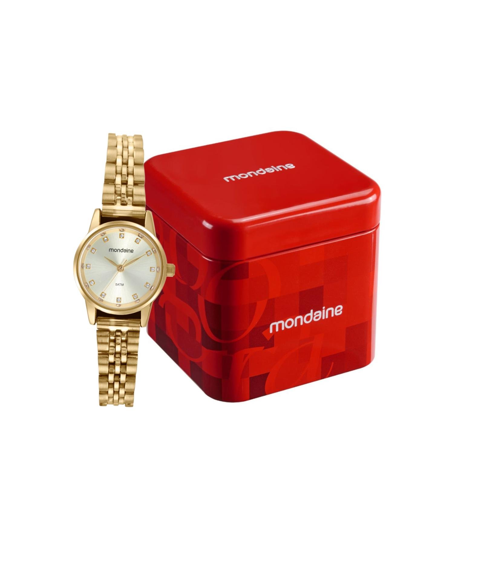 Relógio Analógico Mondaine em Aço 32725LPMVDE1      Dourado 2