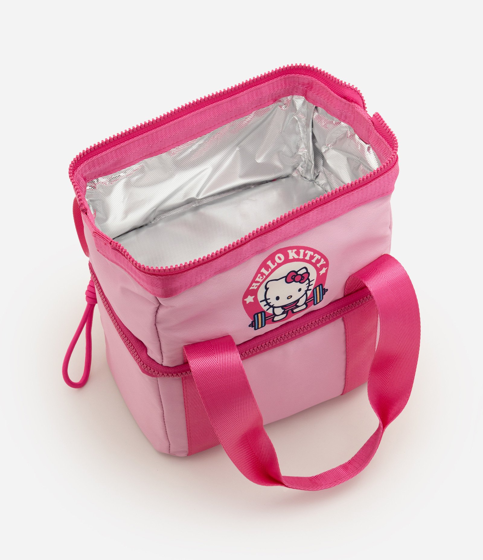 Lancheira com Alças Duplas e Estampa Hello Kitty Rosa 5