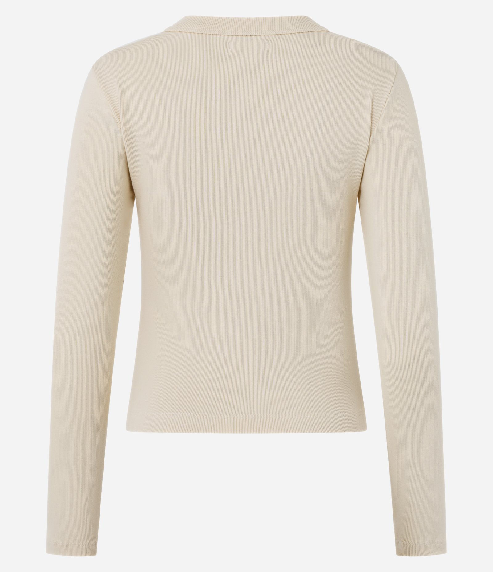 Blusa Básica Canelada em Ribana com Gola Redonda Amarelo 4