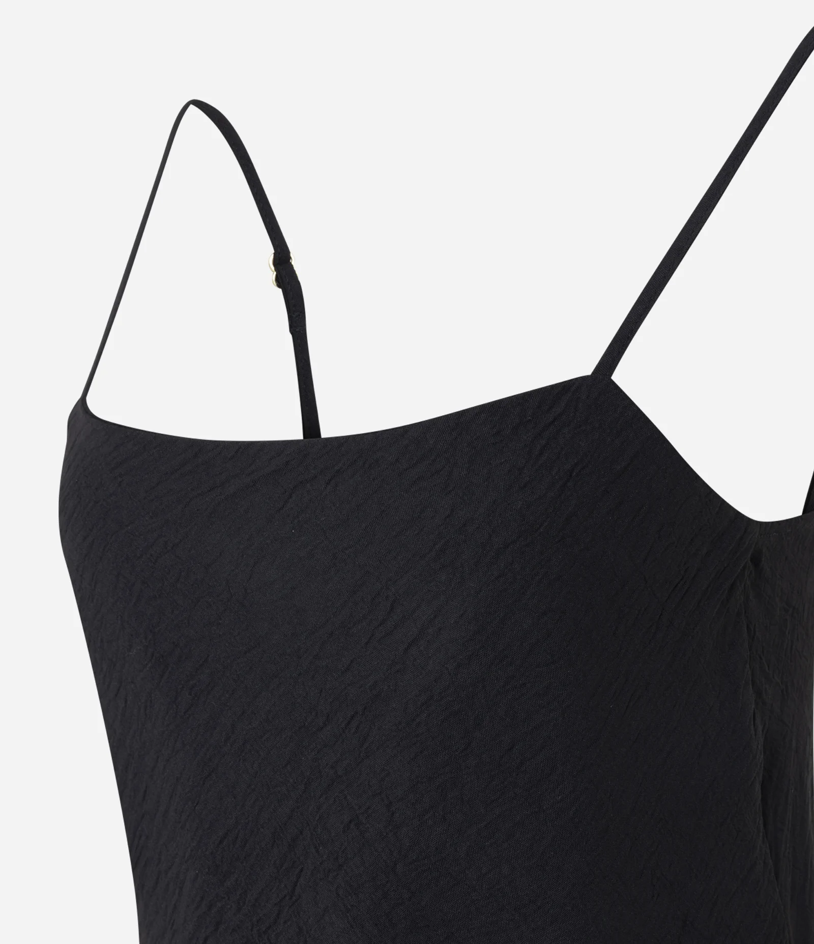 Blusa em Airflow Texturizado com Ponta Assimétrica Preto 2