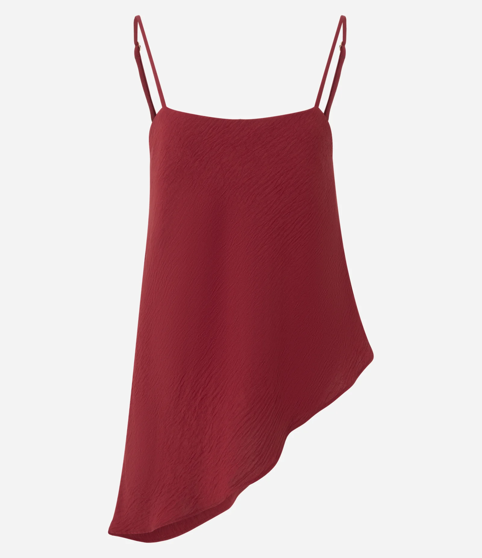 Blusa em Airflow Texturizado com Ponta Assimétrica Vermelho 1