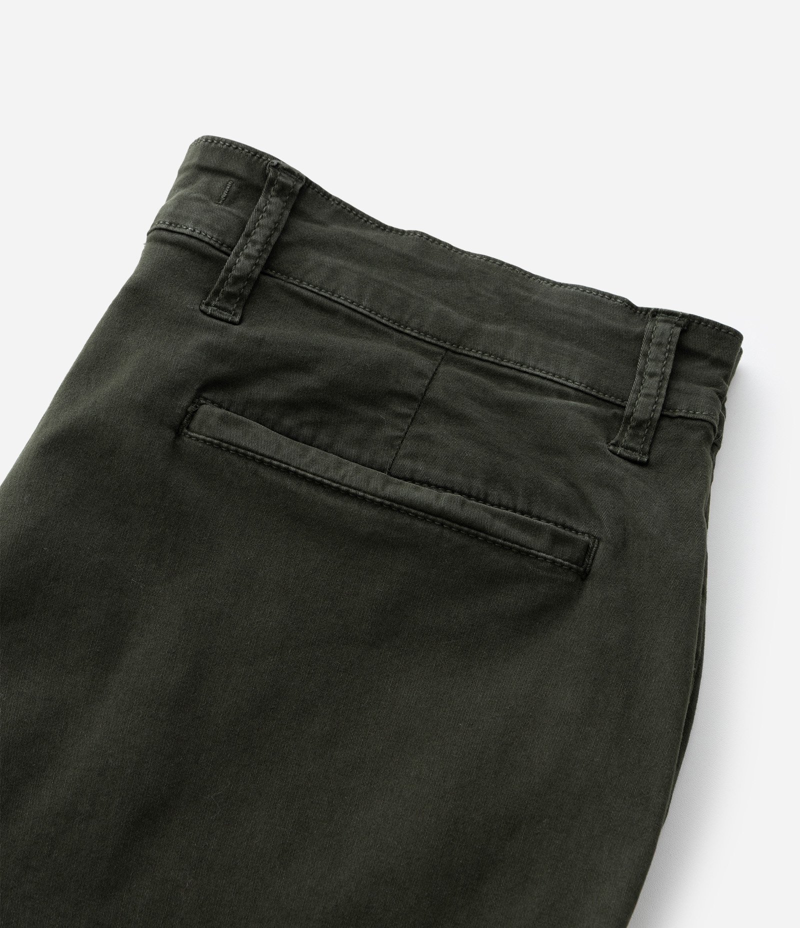 Calça Slim em Sarja Lavada Verde 4