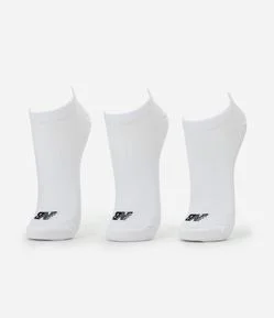 Kit 03 Meias Esportivas com Cano Baixo New Balance
