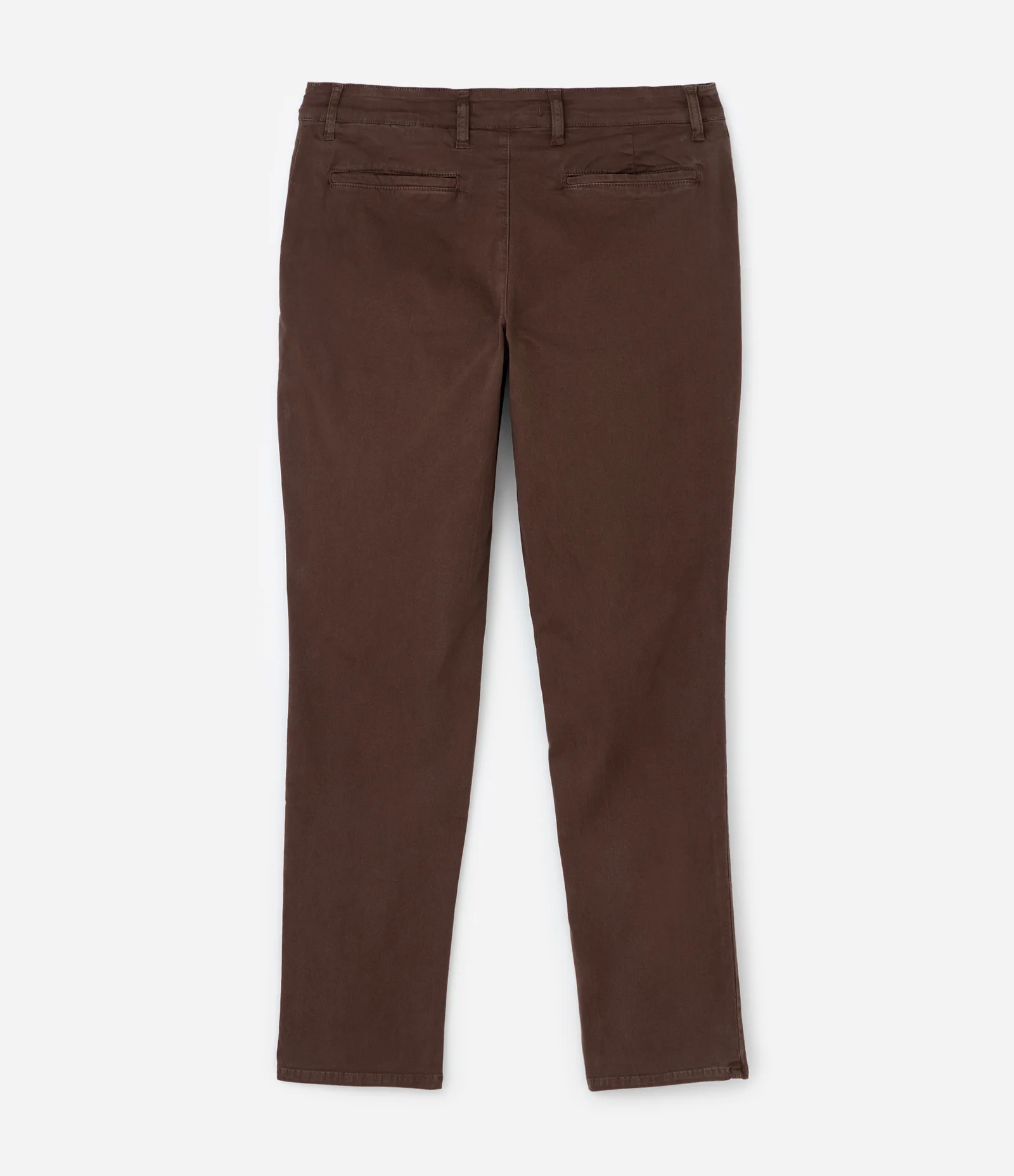 Calça Slim em Sarja Lavada Marrom 2