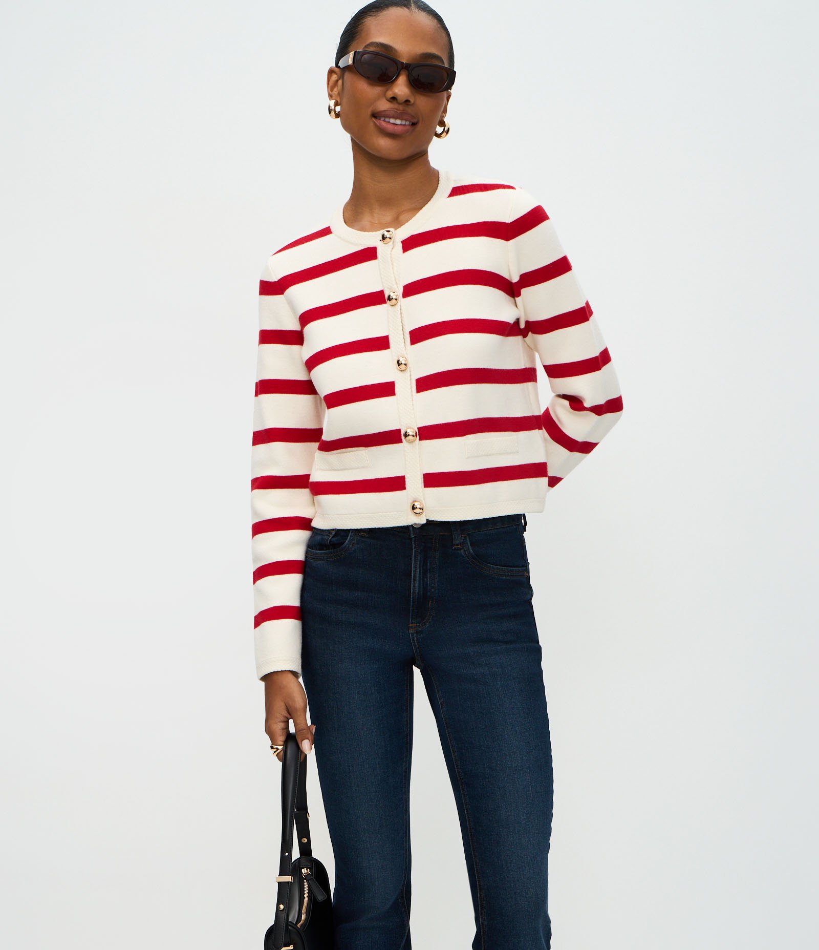 Calça Flare Jeans com Bolsos Funcionais Azul Escuro 2