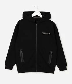 Casaco Infantil em Tech Fleece com Zíper e Capuz – Tam 5 a 14 Anos